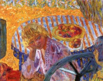 Young Women in the Garden (Renée Monchaty and Marthe Bonnard) Artwork by Pierre Bonnard