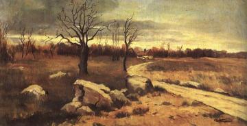 A Path at the edge of Forest in Fountainebleau Artwork by Antonín Chittussi