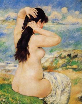 Nude Fixing Her Hair Artwork by Pierre Auguste Renoir