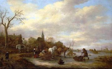 Winter Landscape Artwork by Isaac van Ostade