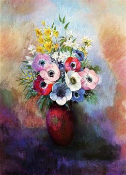 Anemones Artwork by Odilon Redon