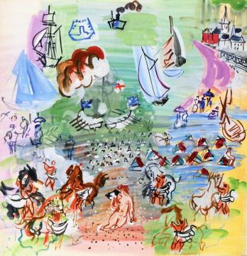 The Visit of the English Squadron at Le Havre Artwork by Raoul Dufy