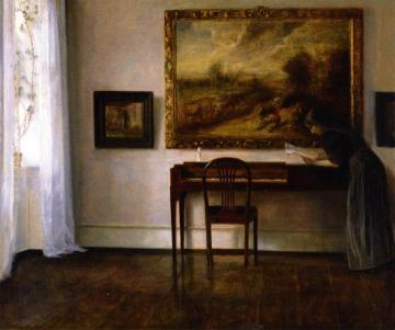 Interior with Painting Artwork by Carl Vilhelm Holsoe