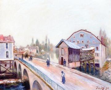 The Moret Bridge Artwork by Alfred Sisley