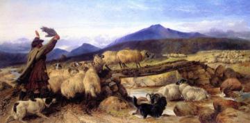 Crossing The Burn Artwork by Richard Ansdell