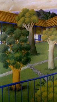The Patio Artwork by Fernando Botero