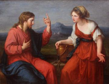 Christ And The Samaritan Woman At The Well Artwork by Angelica Kauffmann