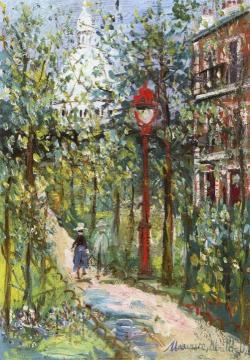 Square Saint-Pierre and Sacrè-Coeur, Montmartre Artwork by Maurice Utrillo