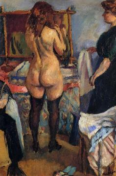 Getting Dressed Artwork by Jules Pascin