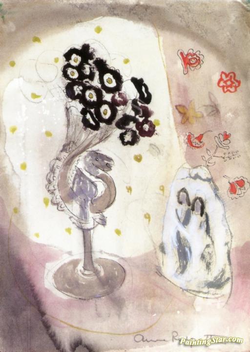 Still LIfe of Flowers in a Venetian Vase Artwork by Anne Redpath