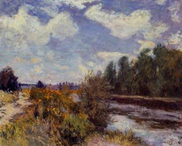 The Seine at Bougival Artwork by Alfred Sisley