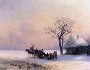Winter Scene in Little Russia Artwork by Ivan Constantinovich Aivazovsky