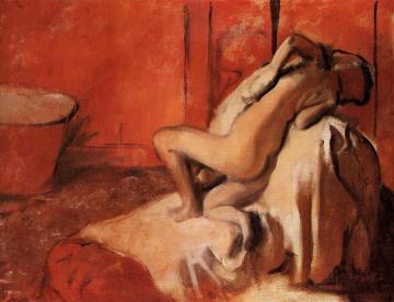 After The Bath Artwork by Edgar Degas