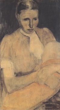 Peasant Woman with Child Artwork by Paula Modersohn-Becker
