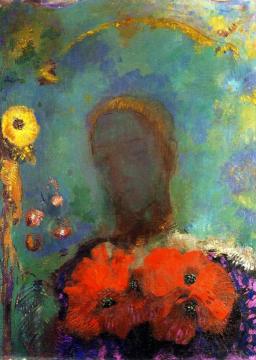 Girl with Poppies Artwork by Odilon Redon