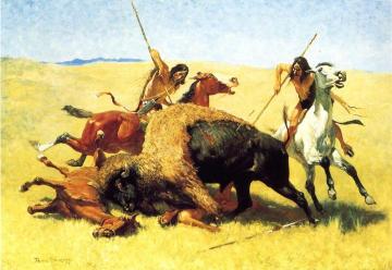 The Buffalo Hunt Artwork by Frederic Remington
