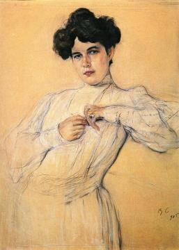 Portrait of Maria Pavlovna Botkina Artwork by Valentin Serov