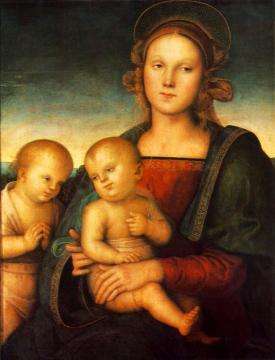 Madonna With Child And Little St John Artwork by Pietro Perugino