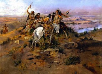 Indians Discovering Lewis And Clark Artwork by Charles Marion Russell