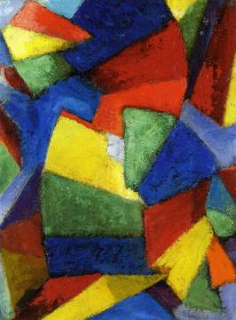 Synchromy in Blue-Violet Artwork by Morgan Russell