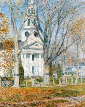 Church at Old Lyme Artwork by Frederick Childe Hassam