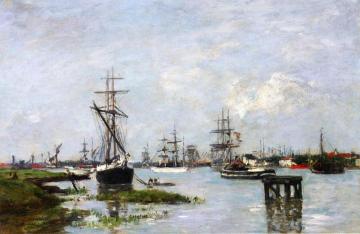 Antwerp, The Port Artwork by Eugène-Louis Boudin