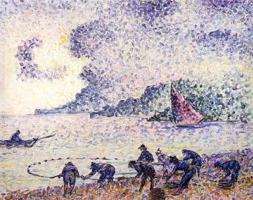 Fisherman Artwork by Henri Edmond Cross