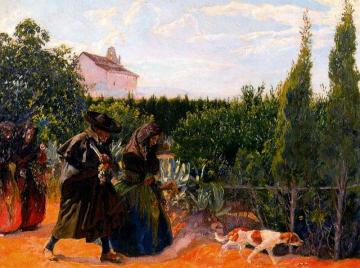 Salida de misa Artwork by Jose Mongrell Torrent