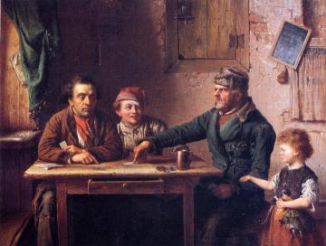 The Card Players Artwork by Eastman Johnson