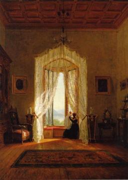 A Window, House on the Hudson River Artwork by Thomas Worthington Whittredge