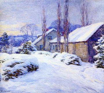 Winter Afternoon Artwork by Willard Leroy Metcalf