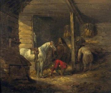 Stable Scene Artwork by George Morland