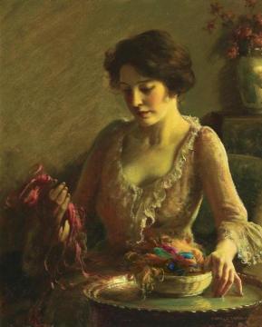 Choosing the Colors Artwork by Charles Courtney Curran