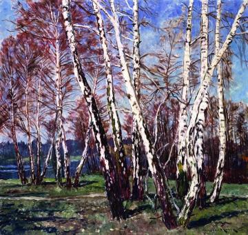 Birch Trees in the New Garden Artwork by Philipp Franck