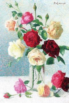 Vase Of Roses Artwork by Achille Lauge