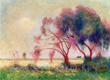 Tamarisk and Flowery Field Artwork by Ferdinand du Puigaudeau