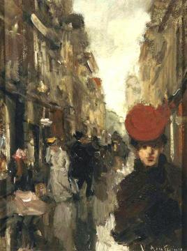 Strolling in the Spuistraat, The Hague Artwork by Floris Arntzenius