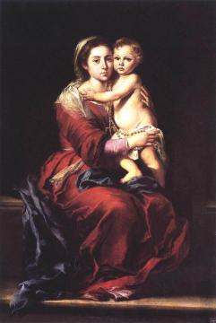 Virgin and Child with a Rosary Artwork by Bartolomé Esteban Murillo