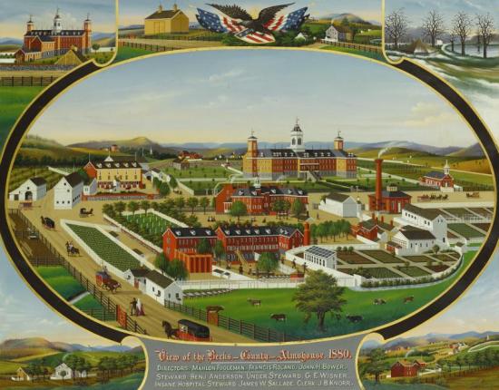 Views Of The Buildings And Surroundings Of The Berks County Almshouse Artwork by John Rasmussen