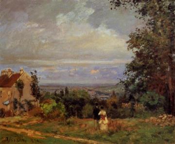 Landscape near Louveciennes Artwork by Camille Pissarro