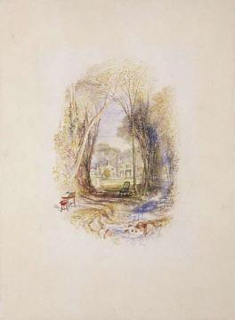 Chiefswood Cottage at Abbotsford Artwork by Joseph Mallord William Turner