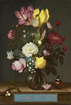 Bouquet Of Flowers In A Glass Vase Artwork by Ambrosius Bosschaert