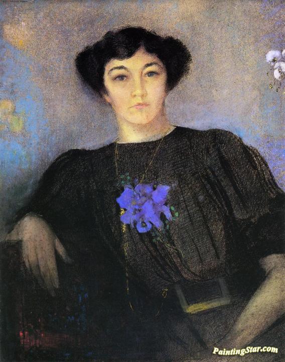 Portrait of Madame Gustave Fayet Artwork by Odilon Redon