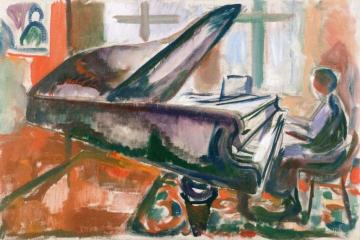 At The Grand Piano Artwork by Edvard Munch
