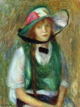 Girl in Green Artwork by William James Glackens
