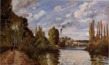 Riverbanks in Pontoise Artwork by Camille Pissarro