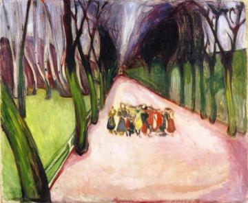 Children on the Street Artwork by Edvard Munch