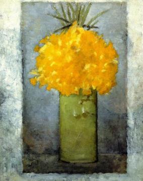 Daffodils In A Green Pot Artwork by Pierre Bonnard
