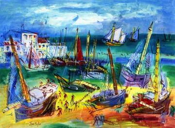 Fishing Port Artwork by Jean Dufy