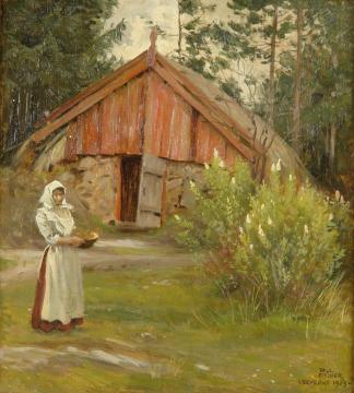 Farmyard Artwork by Paul Gustave Fischer